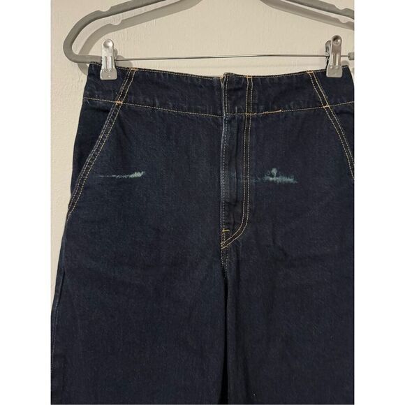 Levi’s Ribcage Highrise wide leg tailored jean in blue premium 26 - Picture 3 of 12